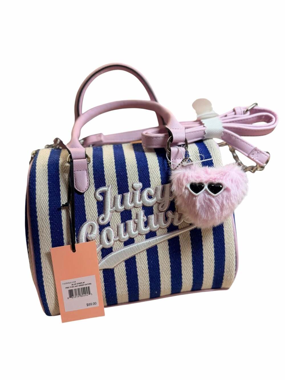 Juicy Couture Free To Be Juicy Speedy Satchel Blue Stripe #7